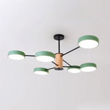 Modern Led Nordic Branch Chandelier - Acrylic Living Room Ceiling Light 6 / Green