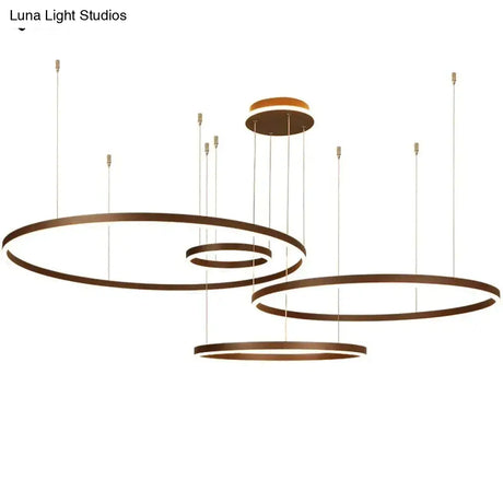 Modern Led Pendant Lights For Living Dining Room Dimmable Suspension Luminaire Suspendu Circular