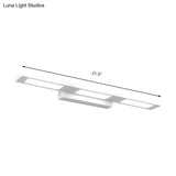 Modern Led Rectangular Acrylic Vanity Wall Light - White/Warm