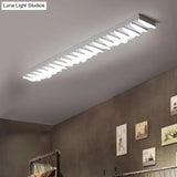 Modern Led Rectangular Ceiling Flush Light Fixture - 16’/23.5’/31.5’ Wide White Flushmount