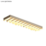 Modern Led Rectangular Ceiling Flush Light Fixture - 16’/23.5’/31.5’ Wide White Flushmount