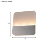 Modern Led Sconce Light: Sleek White Round/Square Design Single Acrylic Wall Lighting In Warm/White