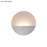 Modern Led Sconce Light: Sleek White Round/Square Design Single Acrylic Wall Lighting In Warm/White