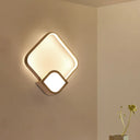 Modern Led Sconce - White Rhombus Wall Mount Lighting For Stairway