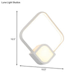 Modern Led Sconce - White Rhombus Wall Mount Lighting For Stairway