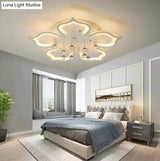 Modern Led Semi Flush Ceiling Light With Crystal Accents