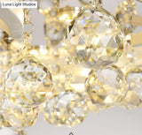 Modern Led Semi Flush Ceiling Light With Crystal Accents