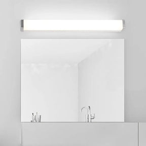 Modern Led Silver Vanity Wall Sconce Light In Warm/White For Bathroom / White