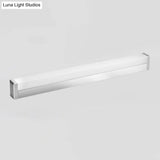 Modern Led Silver Vanity Wall Sconce Light In Warm/White For Bathroom