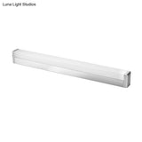 Modern Led Silver Vanity Wall Sconce Light In Warm/White For Bathroom