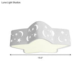 Modern Led Star Ceiling Light: Acrylic White Lamp For Kids’ Bedroom