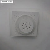 Modern Led Starry Flush Mount Wall Light In White: Triangle Rhombus & Star Design For The Bedroom