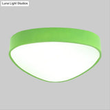 Modern Led Triangle Ceiling Lamp - Red/Blue/Green Acrylic Flush Mount For Hallway