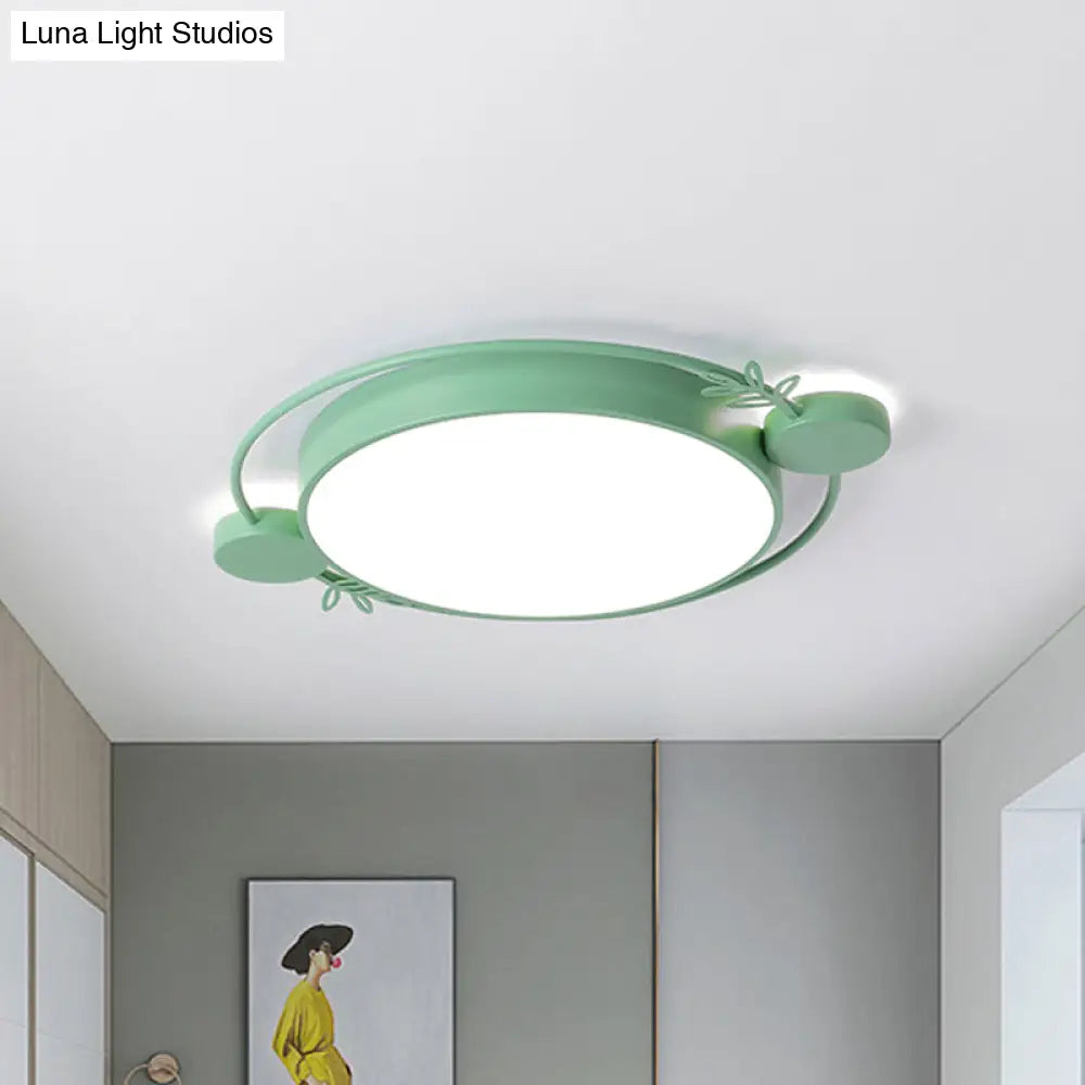 Modern Led Twig Round Iron Flush Mount Ceiling Light