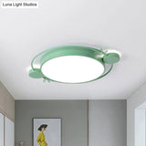 Modern Led Twig Round Iron Flush Mount Ceiling Light