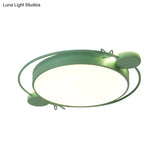 Modern Led Twig Round Iron Flush Mount Ceiling Light