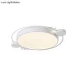 Modern Led Twig Round Iron Flush Mount Ceiling Light