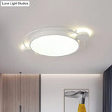 Modern Led Twig Round Iron Flush Mount Ceiling Light