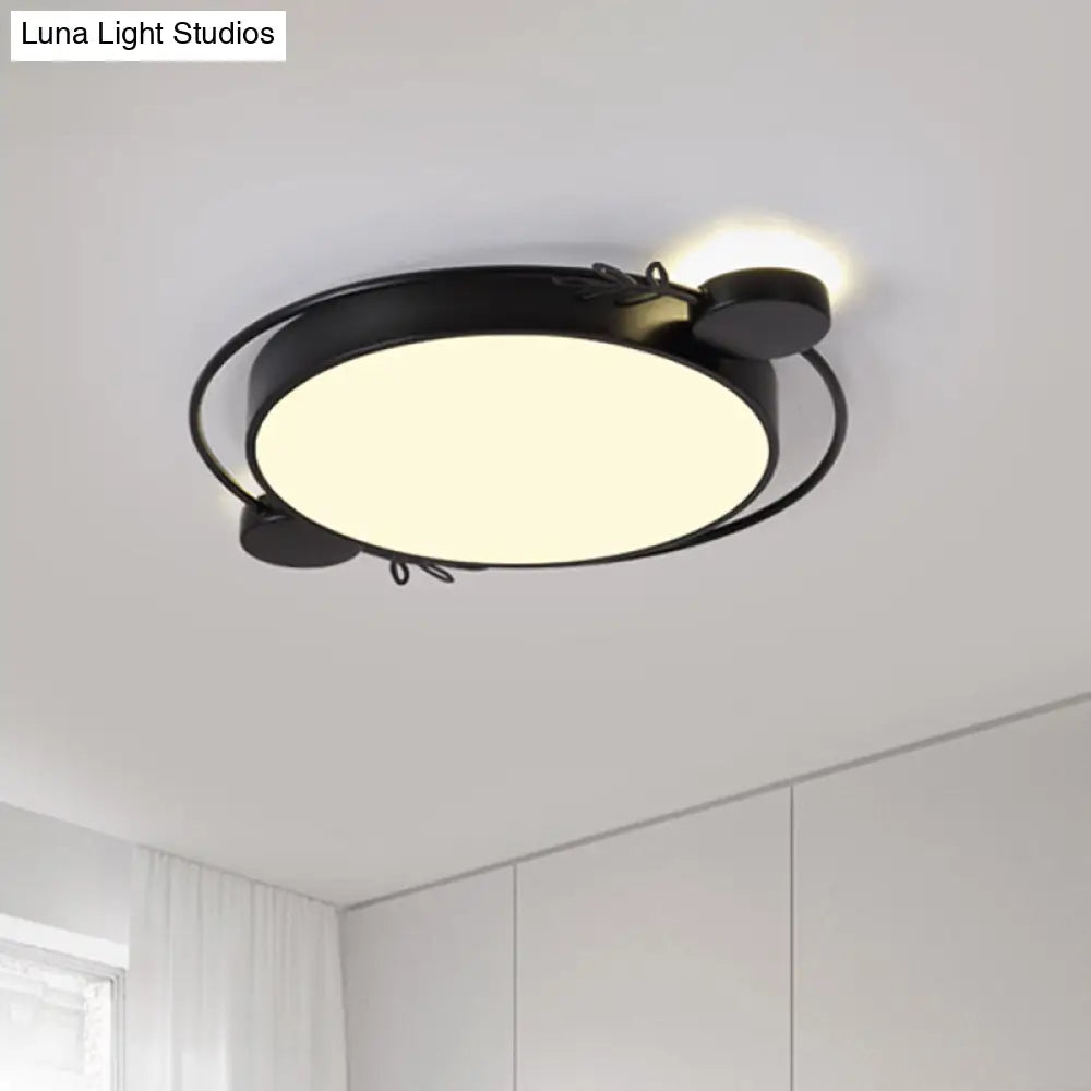 Modern Led Twig Round Iron Flush Mount Ceiling Light