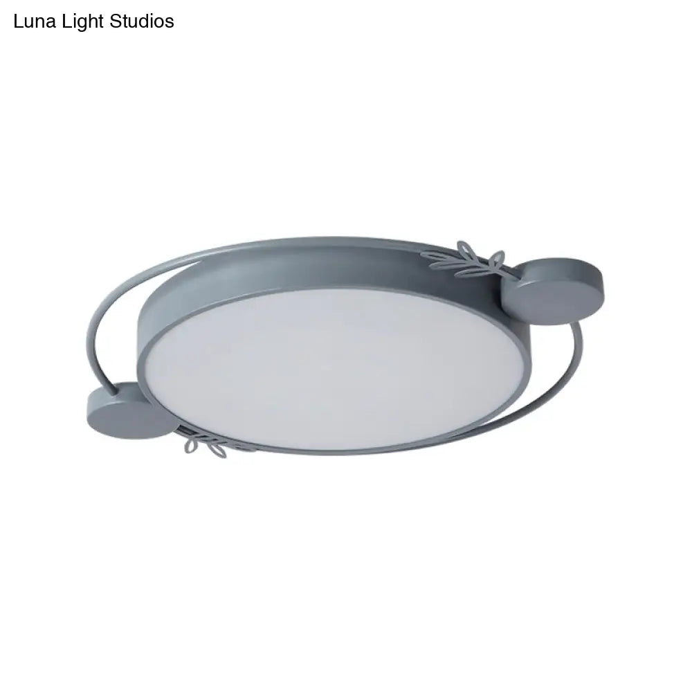 Modern Led Twig Round Iron Flush Mount Ceiling Light