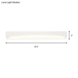 Modern Led Vanity Light Fixture - Wall Mounted Acrylic Rectangular Design In Natural White