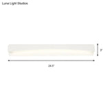 Modern Led Vanity Light Fixture - Wall Mounted Acrylic Rectangular Design In Natural White