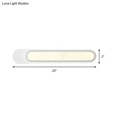 Modern Led Vanity Light With Acrylic Shade - White Wall Sconce Warm/White 12/18/20 Wide