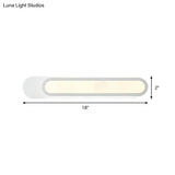 Modern Led Vanity Light With Acrylic Shade - White Wall Sconce Warm/White 12/18/20 Wide