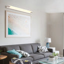 Modern Led Vanity Sconce Light For Bathroom - Slim 18/21.5 Wide Warm/White Lighting Metal Finish