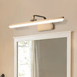 Modern Led Vanity Sconce Light With Brass Accents - Streamlined Wall Lighting