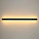 Modern Led Wall Light Fixture: Rectangular Linear Living Room Sconce Lighting Black / Small White