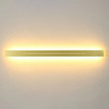 Modern Led Wall Light Fixture: Rectangular Linear Living Room Sconce Lighting Gold / Small Warm