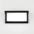 Modern Led Wall Sconce In Black - Rectangular Courtyard Light Fixture
