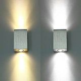Modern Led Wall Sconce In Nickel Finish With Warm/White Lighting For Porch / White