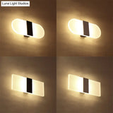 Modern Led Wall Sconce In Oval/Rectangular/Convex Shape - 8/10.5 Wide Warm/White/Natural Light