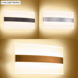 Modern Led Wall Sconce In Oval/Rectangular/Convex Shape - 8/10.5 Wide Warm/White/Natural Light