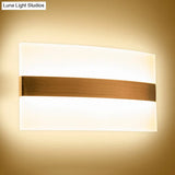 Modern Led Wall Sconce In Oval/Rectangular/Convex Shape - 8/10.5 Wide Warm/White/Natural Light