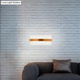 Modern Led Wall Sconce In Oval/Rectangular/Convex Shape - 8/10.5 Wide Warm/White/Natural Light