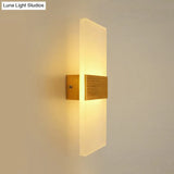 Modern Led Wall Sconce In Oval/Rectangular/Convex Shape - 8/10.5 Wide Warm/White/Natural Light