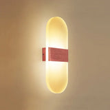 Modern Led Wall Sconce In Oval/Rectangular/Convex Shape - 8/10.5 Wide Warm/White/Natural Light Rose