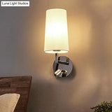 Modern Led Wall Sconce Light In Chrome With Round/Rectangle Canopy