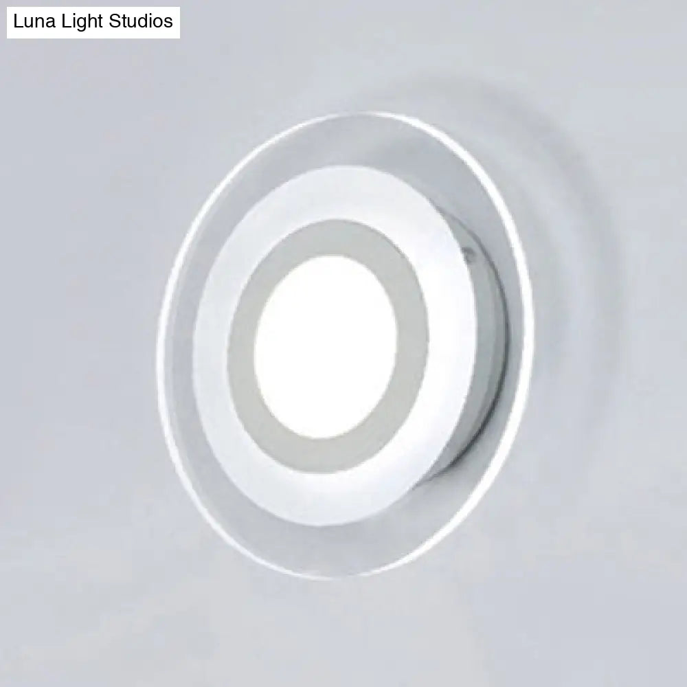 Modern Led Wall Sconce - Triangle/Round/Square Design Warm/White Light Acrylic Simplicity