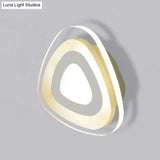 Modern Led Wall Sconce - Triangle/Round/Square Design Warm/White Light Acrylic Simplicity