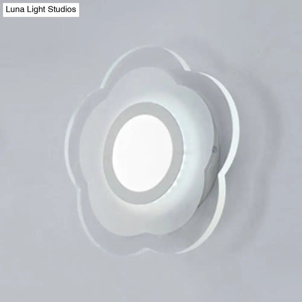 Modern Led Wall Sconce - Triangle/Round/Square Design Warm/White Light Acrylic Simplicity