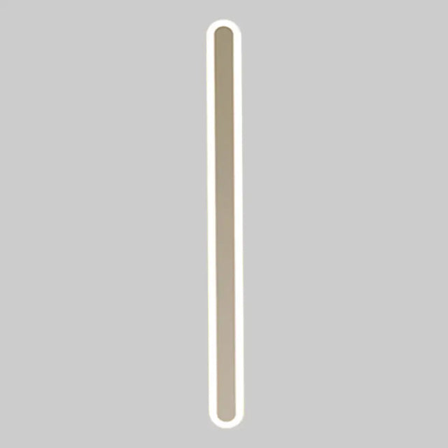 Modern Led Wall Sconce - White Elongated Acrylic Light Warm/White Lighting