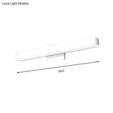 Modern Led Wall Sconce With Acrylic Shade Chrome Finish Rectangular Vanity Lighting In Warm/White
