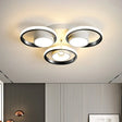 Modern Led White Acrylic Flush Ceiling Light With Crystal Orb - Remote Control Dimming