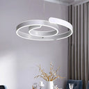 Modern Led White Chandelier Pendant: Twisting Acrylic Ceiling Light In Warm/White / A