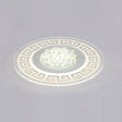 Modern Led White Flush Mount Ceiling Light Fixture With Crystal Accents - Extra - Thin Round