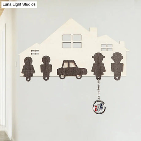 Modern Led Wooden Wall Light For Kids Bedroom & Foyer Stylish Sconce Lamp